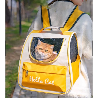 Balo vận chuyển chó mèo Hello Cat - Đảo Thú Cưng, nhẹ, thoáng khí, an toàn, giảm giá 115k