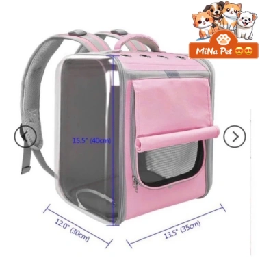 Balo Vuông Kính 10kg Dành Cho Cún Mèo Mina Pet - Nhẹ, An Toàn, Giá Ưu Đãi 336.000₫