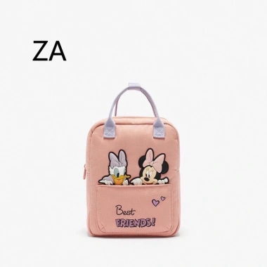 Balo Zara hồng bé gái Minie Daisy vải mềm siêu nhẹ - Giá ưu đãi 170.000₫