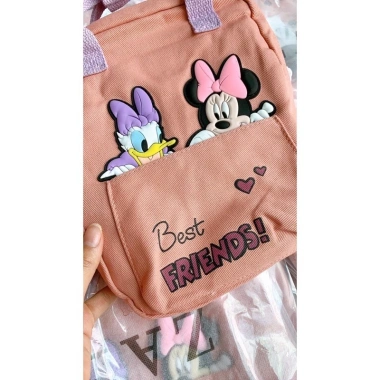 Balo Zara hồng bé gái Minie Daisy vải mềm siêu nhẹ - Giá ưu đãi 170.000₫
