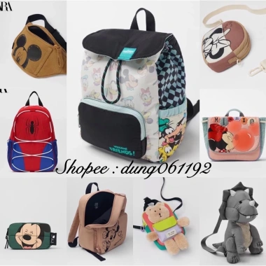 Balo Zara mới siêu nhẹ cho bé trai và bé gái đi học mầm non mẫu giáo đủ tag mác xuất dư chuẩn xịn 145k