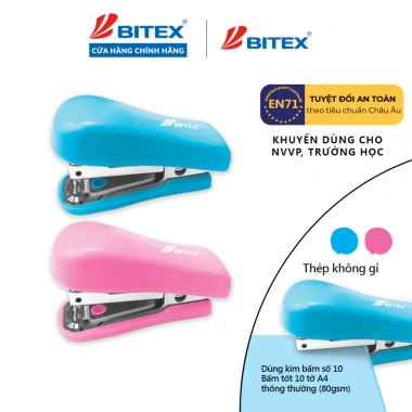 Bấm kim Bitex số 10 SL07 - Độ bền cao, giá chỉ 16.400₫, giảm giá đặc biệt Bấm kim Bitex số 10 SL07 - Độ bền cao, giá chỉ 16.400₫, giảm giá đặc biệt