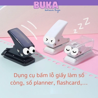 Bấm lỗ giấy Buka Mini KW-Trio - Đục lỗ chuẩn cho planner, giảm còn 30.5k VND
