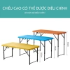Bàn ăn gấp gọn khung thép, điều chỉnh cao - Bàn gấp cho cafe, ban công, dã ngoại, 950k 4