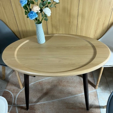 Bàn ăn tròn chân cao 72cm gỗ tự nhiên - Chắc chắn, sang trọng, giá ưu đãi 699k