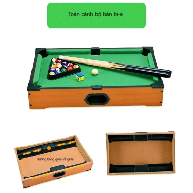 Bàn bi mini bida gỗ + bi da nỉ tiêu chuẩn - Đồ chơi quà tặng bé, giảm còn 255k 4