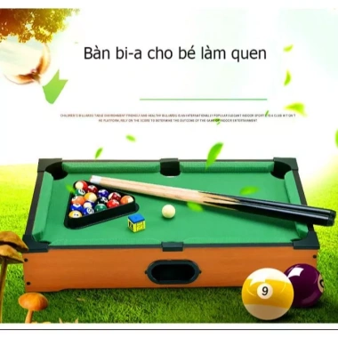 Bàn bi mini bida gỗ + bi da nỉ tiêu chuẩn - Đồ chơi quà tặng bé, giảm còn 255k 10