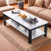 Bàn cà phê khách văn phòng hiện đại, kính cường lực, dạng chữ L - Giá ưu đãi 993.593 VND 2
