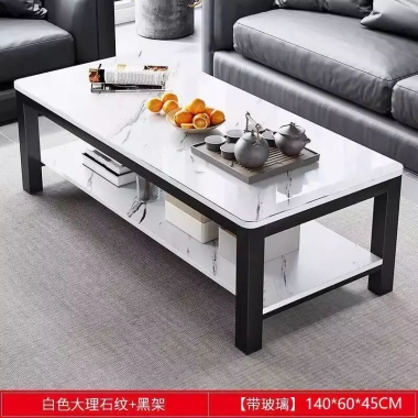 Bàn cà phê khách văn phòng hiện đại, kính cường lực, dạng chữ L - Giá ưu đãi 993.593 VND