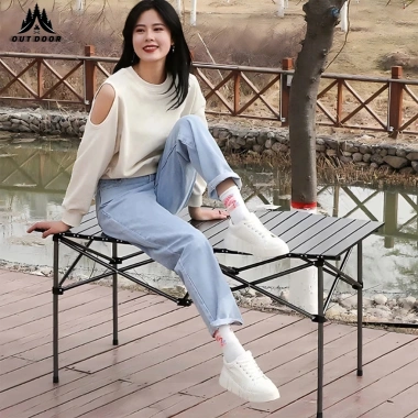 Bàn cắm trại gấp gọn 4-6 người, dễ lắp đặt, kèm túi đựng miễn phí - Giá chỉ 183k 3