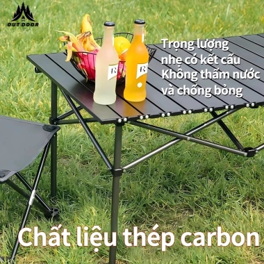 Bàn cắm trại gấp gọn 4-6 người, dễ lắp đặt, kèm túi đựng miễn phí - Giá chỉ 183k 4