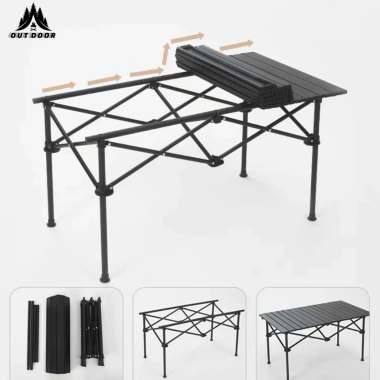 Bàn cắm trại gấp gọn 4-6 người, dễ lắp đặt, kèm túi đựng miễn phí - Giá chỉ 183k 8
