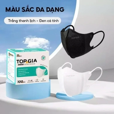 (BẢN CAO CẤP) Khẩu Trang 5D TOPGIA An Toàn Thoáng Khí Kháng Khuẩn Chống Thấm Nước Ngăn Bụi Mịn - Giá 30.500 VND