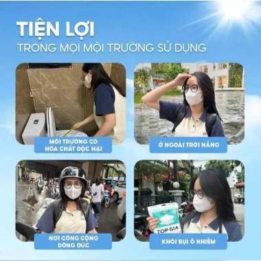 (BẢN CAO CẤP) Khẩu Trang 5D TOPGIA An Toàn Thoáng Khí Kháng Khuẩn Chống Thấm Nước Ngăn Bụi Mịn - Giá 30.500 VND