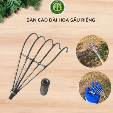 Bàn cào đài hoa sầu riêng ốc lắp cán, đầu gắn bi chống xước - giá chỉ 86.000₫