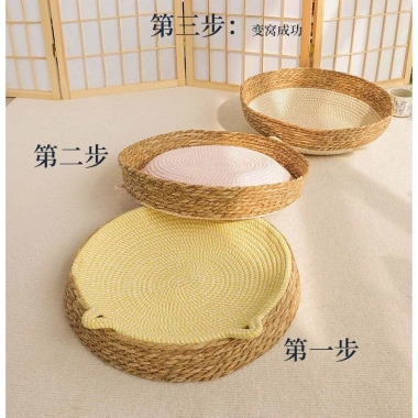Bàn Cào Mèo 2 in 1 Giường Ngủ Mây Tre - Cỏ Lau Tự Nhiên, An Toàn, Dành Cho Mèo 8 Bàn Cào Mèo 2 in 1 Giường Ngủ Mây Tre - Cỏ Lau Tự Nhiên, An Toàn, Dành Cho Mèo 8