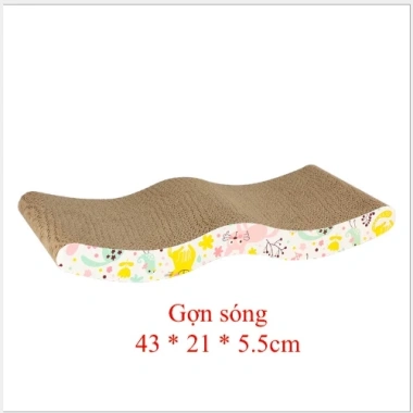 Bàn cào móng cho mèo size siêu to 43x21x4 cm lượn sóng, tặng túi bạc hà - Giá ưu đãi 44.900 VND
