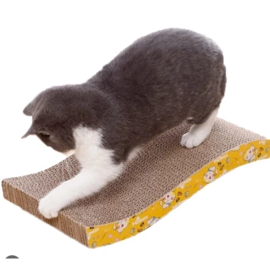 Bàn cào móng cho mèo size siêu to 43x21x4 cm lượn sóng, tặng túi bạc hà - Giá ưu đãi 44.900 VND