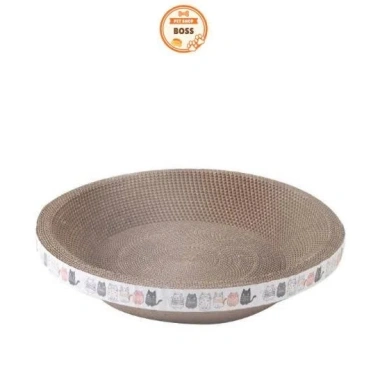 Bàn cào móng hình tròn chất lượng cao cho mèo cưng, kiêm ổ đệm nằm, giảm giá tặng quà
