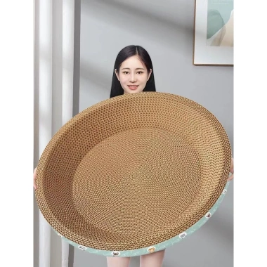Bàn cào móng tròn cho mèo bằng catton bền đẹp - Giá chỉ 53.900 VND, giảm từ 66.297 VND 4