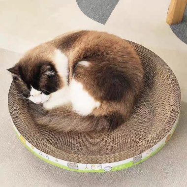 Bàn cào móng tròn Lna 2h cho mèo – tặng catnip cao cấp, chỉ 55.000đ, giảm 19%