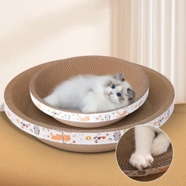 Bàn cào móng tròn Lna 2h cho mèo – tặng catnip cao cấp, chỉ 55.000đ, giảm 19%