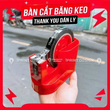 Bàn Cắt Băng Keo Nhỏ Gọn, Dao Cắt Dễ Dùng, Giá 60.000 - Dán Ly Thank You 6