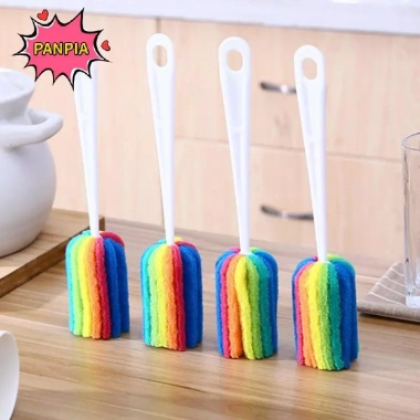 Bàn chải bọt biển cầu vồng đa năng - Chai nước, cốc rửa thủy tinh, máy chà sàn tay cầm, dụng cụ sạch VN 5 Bàn chải bọt biển cầu vồng đa năng - Chai nước, cốc rửa thủy tinh, máy chà sàn tay cầm, dụng cụ sạch VN 5