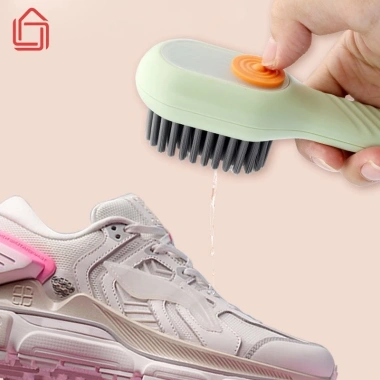 Bàn chải chà giày có ngăn xà phòng, treo tường tiện lợi, siêu sạch - chỉ 28.000₫