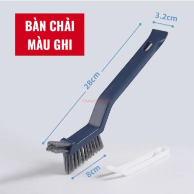 Bàn chải chà sàn cầm tay 4 trong 1 và cây gạt V - Vệ sinh nhà tắm, góc hẹp, cửa cổ, giá 16.000đ