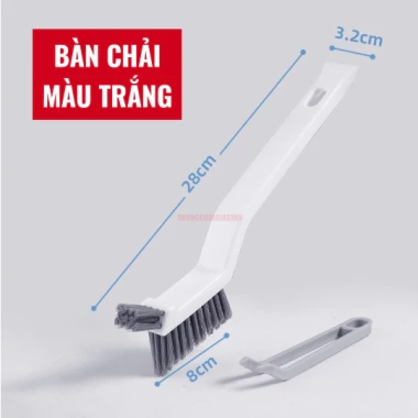 Bàn chải chà sàn cầm tay 4 trong 1 và cây gạt V - Vệ sinh nhà tắm, góc hẹp, cửa cổ, giá 16.000đ