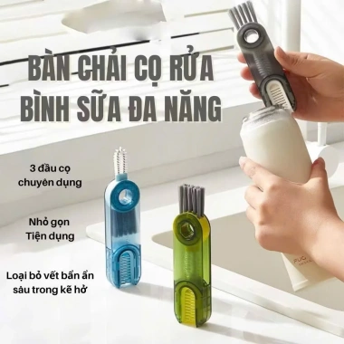 Bàn chải cọ cốc đa năng cho chén bình nước tiện lợi, sạch sẽ, chỉ 23.000₫