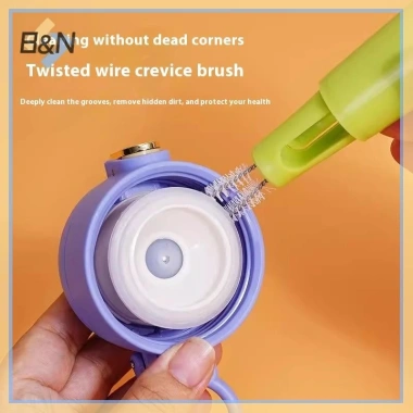 Bàn chải cốc cầm tay dài 4 trong 1 Silicon 360° đa chức năng, làm sạch nhanh 8