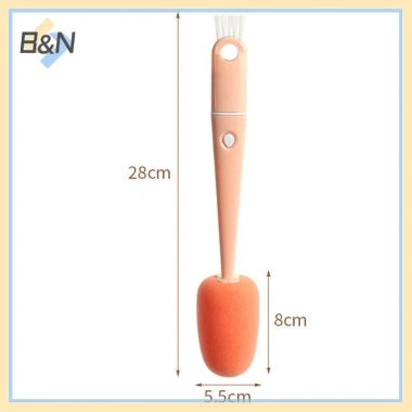 Bàn chải cốc cầm tay dài 4 trong 1 Silicon 360° đa chức năng, làm sạch nhanh 10