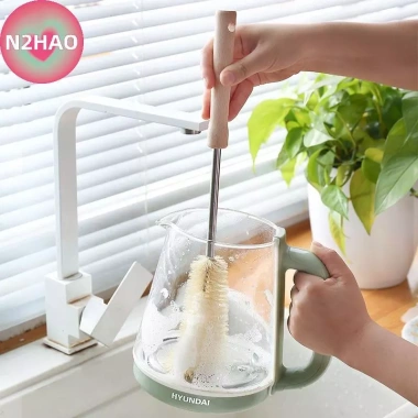 Bàn chải cốc gỗ N2HAO - Chà sàn, làm sạch cốc thủy tinh nhanh bền, giá 40.716đ 5 Bàn chải cốc gỗ N2HAO - Chà sàn, làm sạch cốc thủy tinh nhanh bền, giá 40.716đ 5