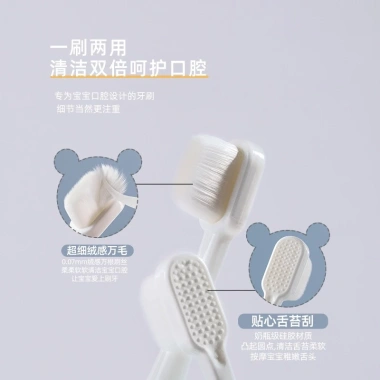 Bàn chải đánh răng bé lông mềm hình Gấu: Độ tuổi 2-10, giá ưu đãi 25.000₫ Uni Baby 6