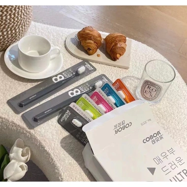Bàn chải đánh răng COBOR Hàn Quốc, lông mềm mịn bảo vệ nướu, nhựa PP an toàn 6