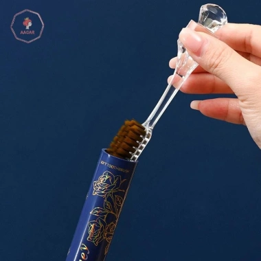 Bàn Chải Đánh Răng Di Động Hình Son Môi Siêu Mềm Tháo Rời AACAR Răng Miệng Quà Tặng