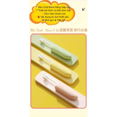 Bàn Chải Đánh Răng Gấp Gọn Du Lịch Hình Cà Rốt - Tiện Lợi, Chăm Sóc Răng Miệng