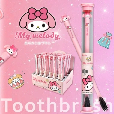 Bàn chải đánh răng Kuromi Melody Sanrio lông mềm cho trẻ em và người lớn - Thiết kế du lịch di động, chỉ 40.149 VND
