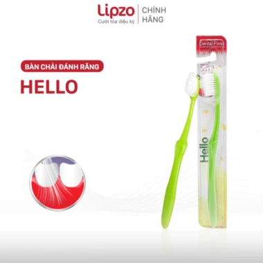 Bàn Chải Đánh Răng Lipzo Hello Vỉ Người Lớn Công Nghệ Lông Chỉ Tơ Siêu Mảnh Giá 10.349₫