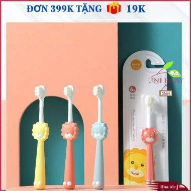 Bàn chải đánh răng lông mềm hình sư tử dễ thương cho bé 2-5 tuổi Uni Baby giảm còn 25.000