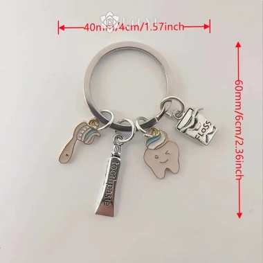 Bàn Chải Đánh Răng Men Qrhyk Thiết Kế Dễ Thương, Móc Khóa Quà Tặng Yêu Thương 5 Bàn Chải Đánh Răng Men Qrhyk Thiết Kế Dễ Thương, Móc Khóa Quà Tặng Yêu Thương 5