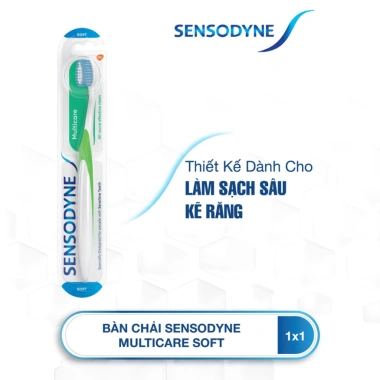 Bàn chải đánh răng Sensodyne Multicare Soft lông mềm - Làm sạch toàn diện, bảo vệ nướu - 34.650₫