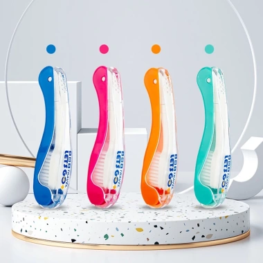 Bàn chải đánh răng YUNCHI lông mềm, lỗ thoát nước, gấp gọn, giảm giá 60k 5
