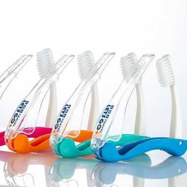 Bàn chải đánh răng YUNCHI lông mềm, lỗ thoát nước, gấp gọn, giảm giá 60k 6