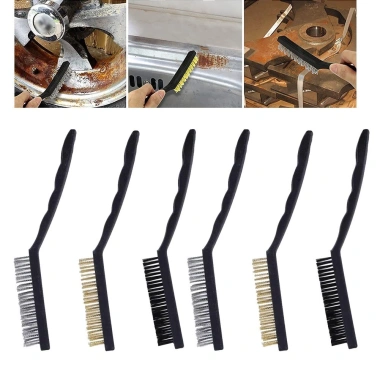 Bàn chải dây đồng thau 2 chiếc - Nylon & Thép, Loại bỏ rỉ sét, Máy mài đánh bóng, Làm sạch - 39.837 VND