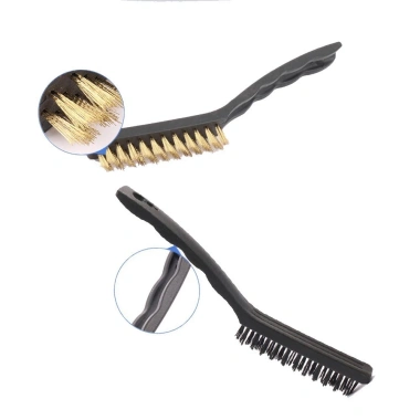 Bàn chải dây đồng thau 2 chiếc - Nylon & Thép, Loại bỏ rỉ sét, Máy mài đánh bóng, Làm sạch - 39.837 VND