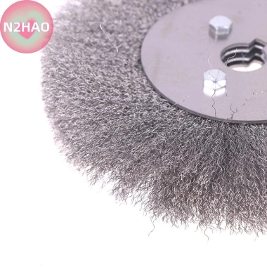 Bàn chải dây thép N2HAO 0,15mm 100‑150mm bánh xe máy mài, đánh bóng rỉ sét - 90.090₫ 4 Bàn chải dây thép N2HAO 0,15mm 100‑150mm bánh xe máy mài, đánh bóng rỉ sét - 90.090₫ 4