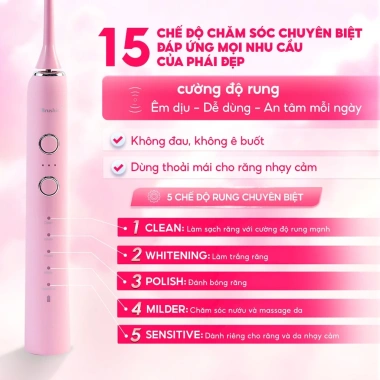 Bàn chải điện Brushie Promax - Quà tặng Valentine 14/3 & 8/3, 15 chế độ làm sạch, giảm còn 1,210,000₫ 2
